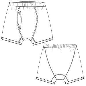 Fashion sewing patterns for MEN Underwear Boxer 3017
